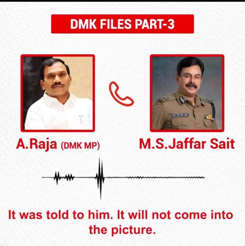 Annamalai released the audio of A Raja phone conversation with the intelligence officer KAK