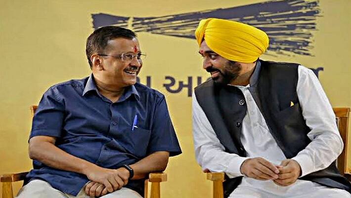 Bhagwant Mann Arvind Kejriwal
