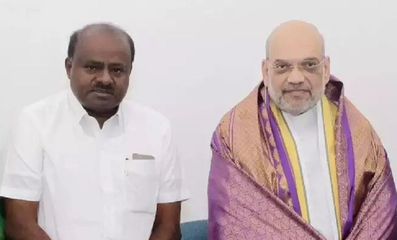 Contest yourself from Mandya Amit Shah advises HD Kumaraswamy gvd