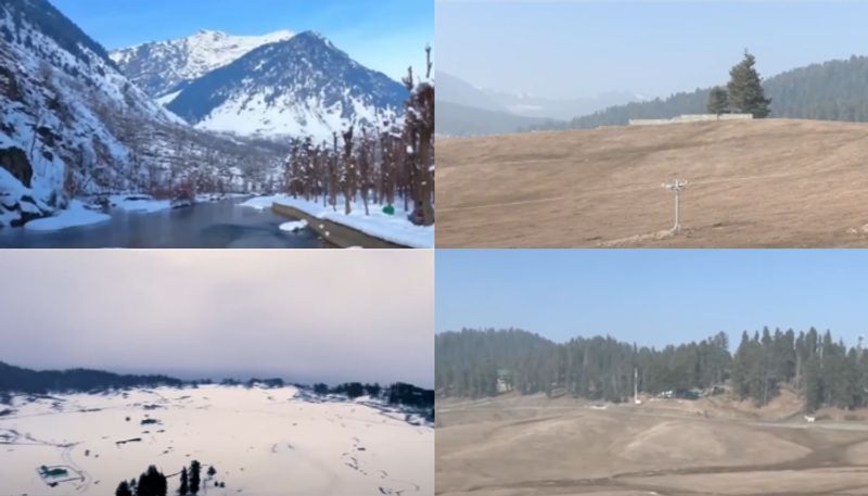 Gulmarg in jammu kashmir snowless tourists cancel holidays SSM