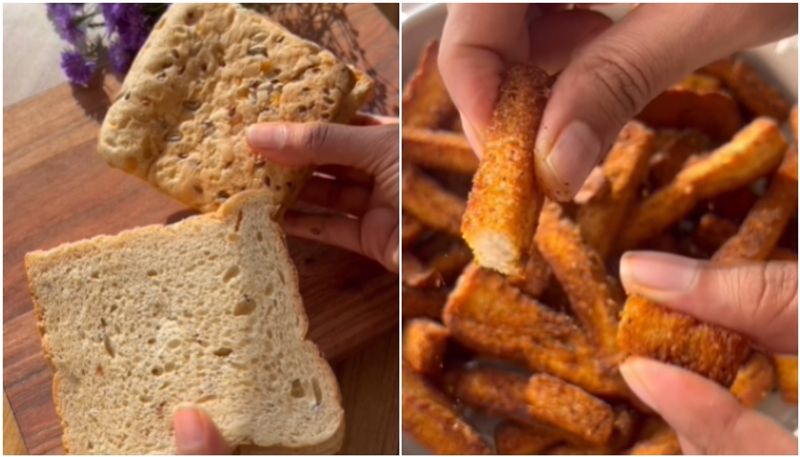 recipe of masala bread fries which we can made by using leftover bread