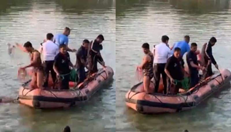 Tragedy during excursion.. 9 children and two teachers died when boat capsized in Harani lake in Vadodara, Gujarat..ISR