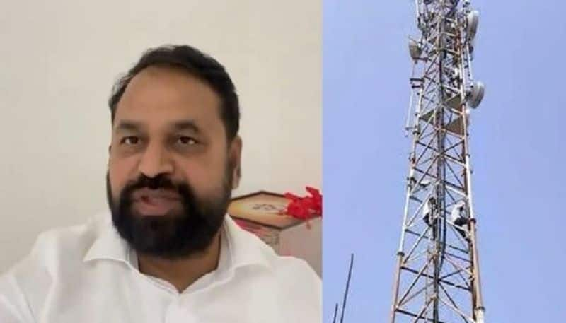 Adnaki Dayakar should be given MLC.. Fans protest by climbing the cell tower..ISR