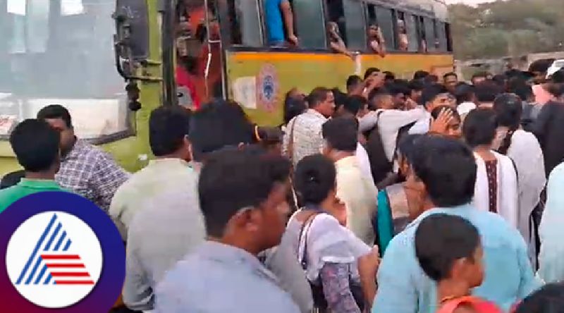 A Man died after falling under the wheels of the transport bus at Bagalkote rav