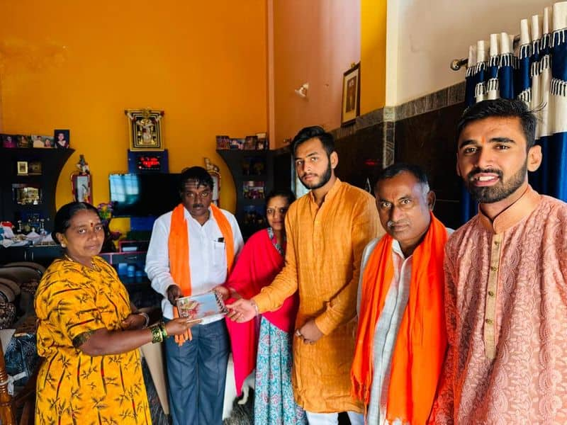 Koratagere  Distribution of spell protection from house to house across the taluk snr