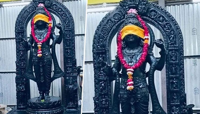 First Look: Ram Lalla's idol installed at Ram Mandir sanctum sanctorum