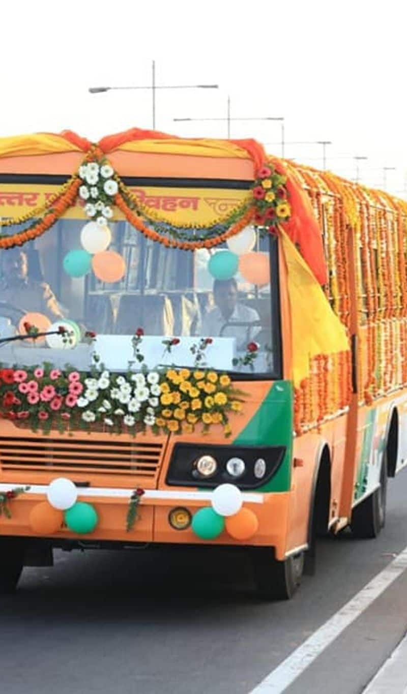 ayodhya ram mandir Bus facility for Ayodhya 80 buses will run from Lucknow to Ayodhya Bus service from Lucknow to Ayodhya zysa