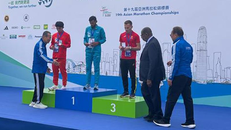 Indian Athlete man singh wins gold in Asian Marathon Championships 2024 Hongkong RMA