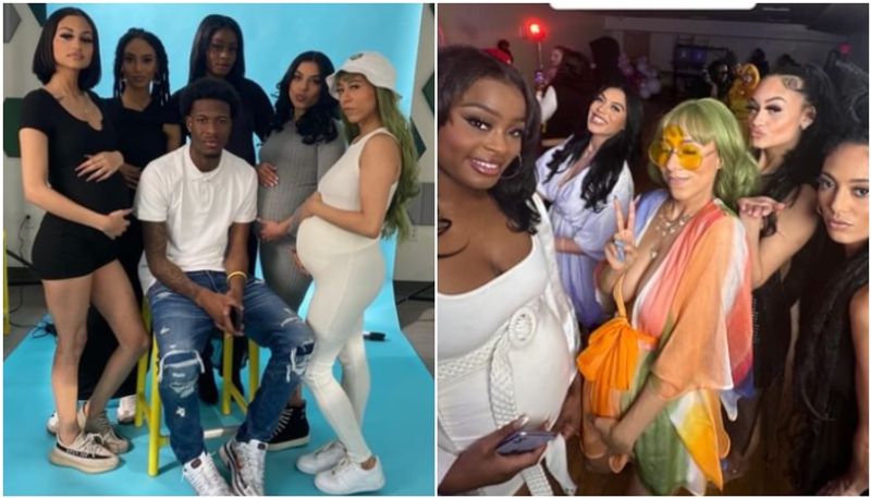 22 year old singers 5 partners are pregnant on same time and here is the baby shower video