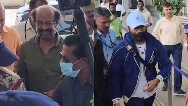 Dhanush and Rajinikanth on the way to attend ayodhya Ram Temple consecration gan