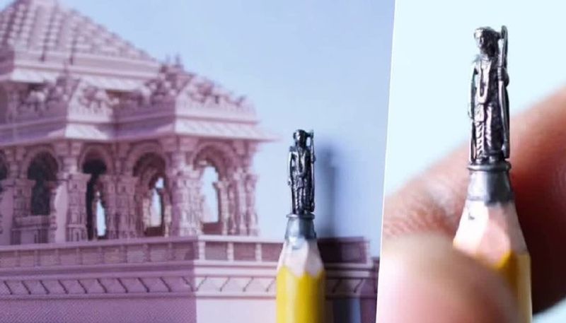 World Record Holder makes Ram idol on Pencil tip, achieves praises on social media for incredible art (WATCH) avv