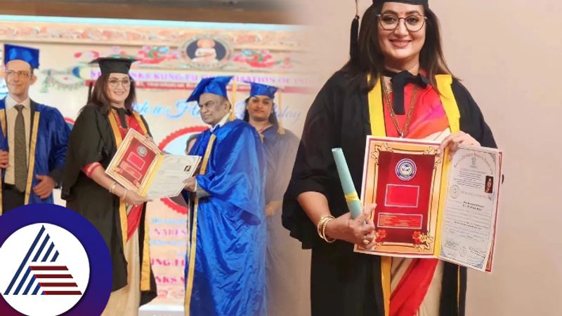 Actress MP Sumalatha Ambarish has been awarded an honorary doctorate suc