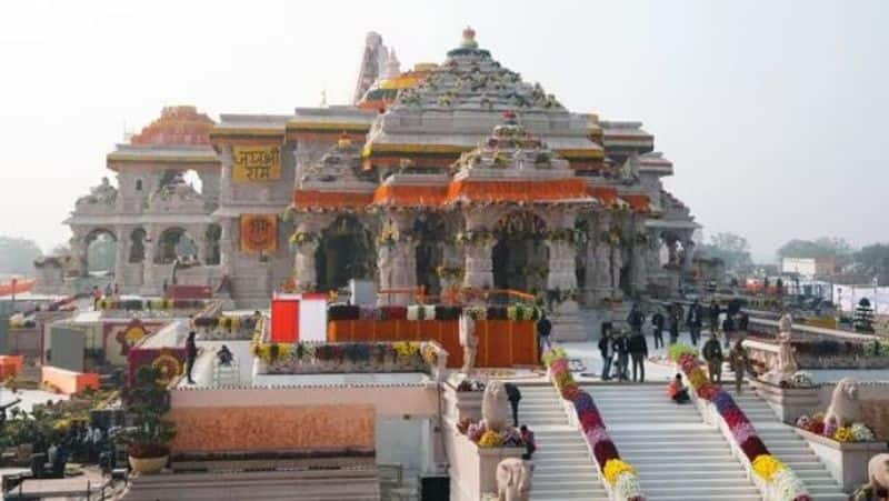 Ayodhya Ram Temple temple with colourful flowers Here are the Exclusive Ayodhya Ram photos RMA