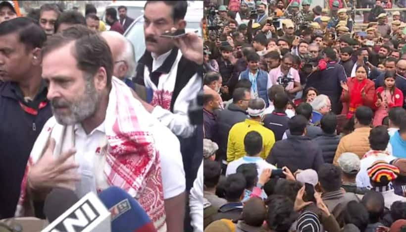 'They have been pressurised': Rahul Gandhi stopped from visiting Assam shrine, stages sit in protest (WATCH)