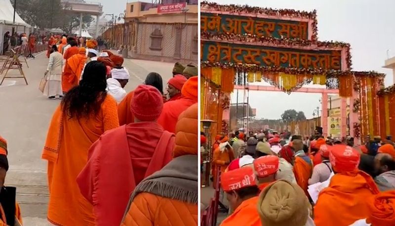 Lord Hanuman throwing flowers on sadhus at Ram temple in Ayodhya, Viral Video RMA