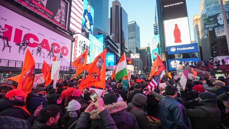 Ayodhya ram temple opening Indian Diaspora celebration Time Square in New York smp