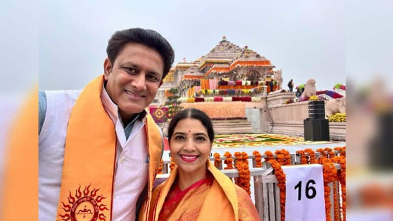 Ayodhya Ram Mandir Pran Pratishtha: Inspired by Lord Ram.. Anil Kumble at Ram Lalla Temple in Ayodhya Photos RMA