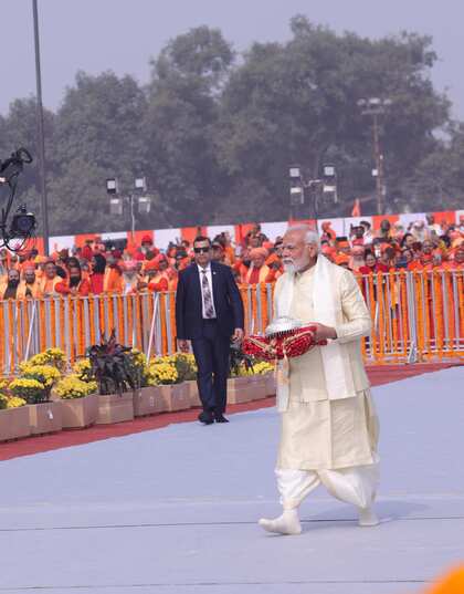 1. PM Modi's arrival at Ram Mandir: