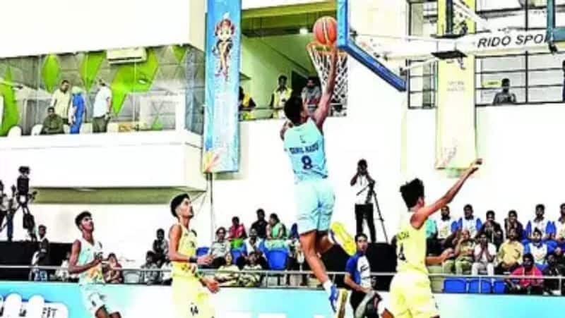 Tamilnadu Beat Karnataka by 27 Points Difference in mens Basketball match at PSG Medical College Stadium in Khelo India Youth Games 2024 rsk