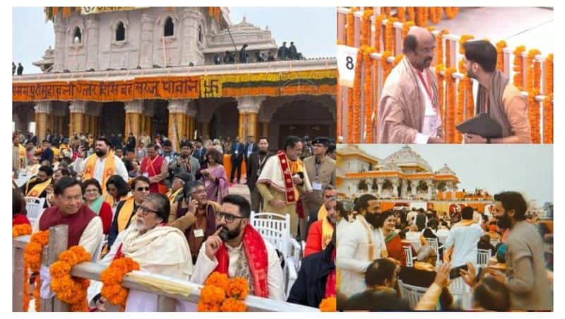 Dhanush RajiniKanth to Ramcharan here the list of celebrities attend Ayodhya Ram Temple Consecration gan