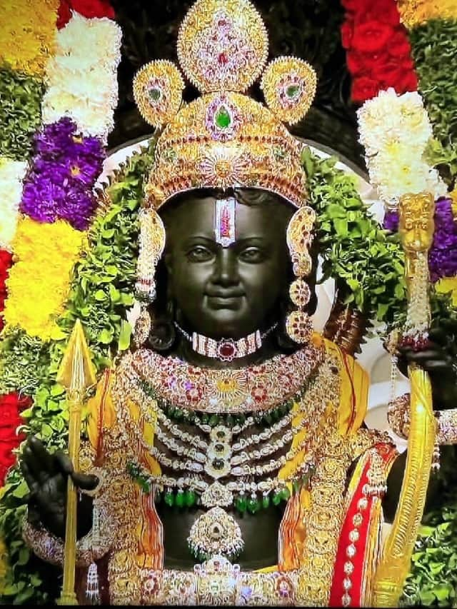 Ayodhya Ram Temple 15 kg of gold, 18,000 emeralds and diamonds used For Ram Lalla idol jewellery Rya