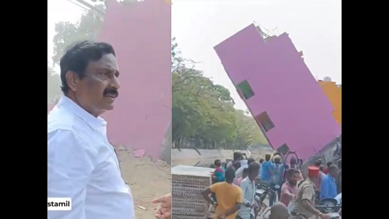 newly build house collapsed in puducherry video goes viral vel