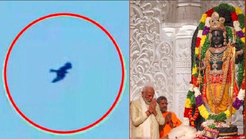 Garuda was seen during the Pranapratisthana in Ayodhya and circumambulated the temple in sky akb