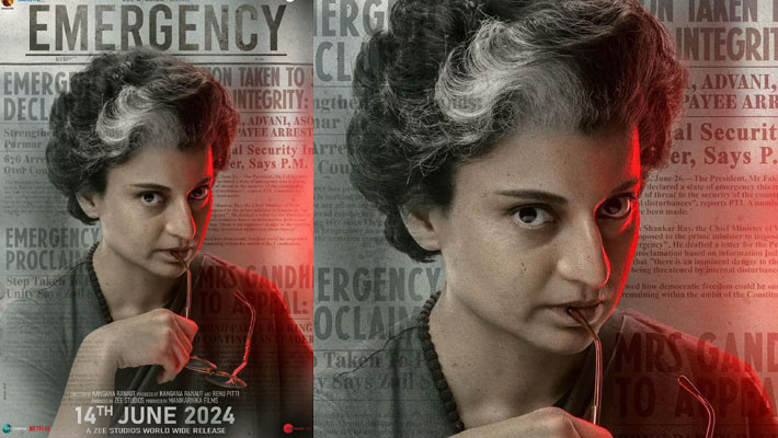 Kangana Ranaut announces Emergency film release date June 14 with new poster suc