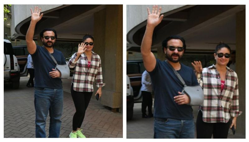 WATCH Saif Ali Khan gets discharged from hospital post tricep surgery; poses with Kareena Kapoor ATG