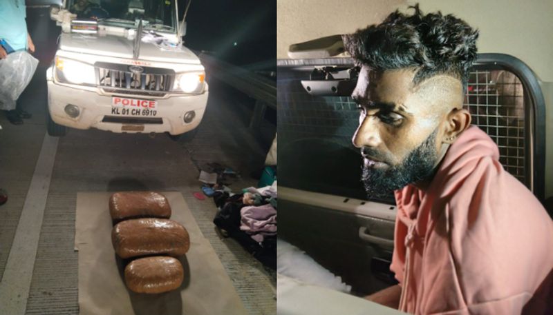 Police seize 12 kg ganja during vehicle checking in thiruvananthapuram one arrested vkv