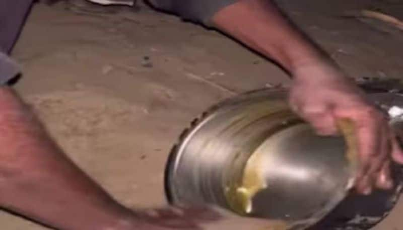 man cleaning utensils without water and soap viral video rlp