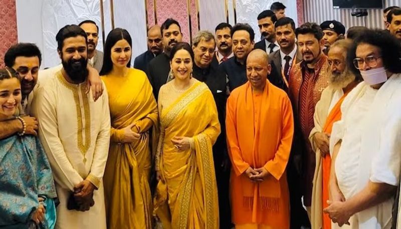 Ayodhya Ram Temple: Yogi Adityanath meets Bollywood celebs at Valmiki airport; see picture RBA