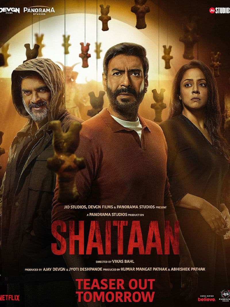 'Shaitaan': Ajay Devgn, R Madhavan share film's first look, teaser releases tomorrow 