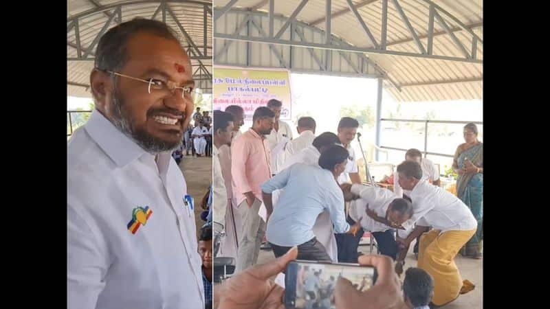 mla arul apologies to government school students in salem district video goes viral vel