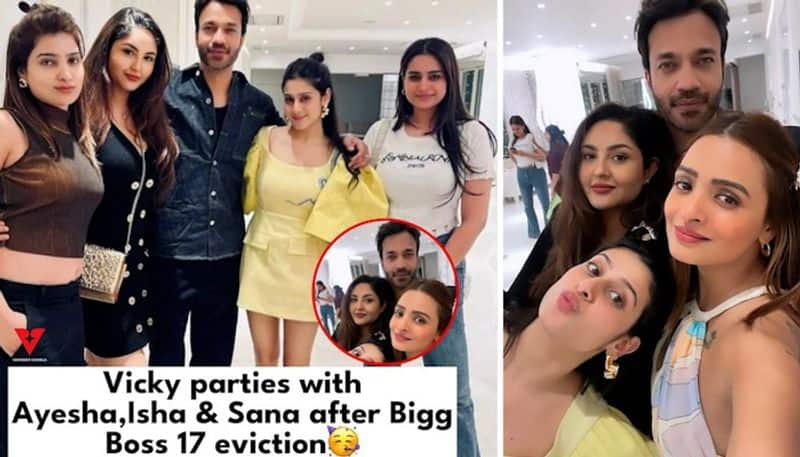 Bigg Boss 17: Vicky Jain parties with Isha Malviya, Ayesha Khan post eviction [PICTURES] ATG