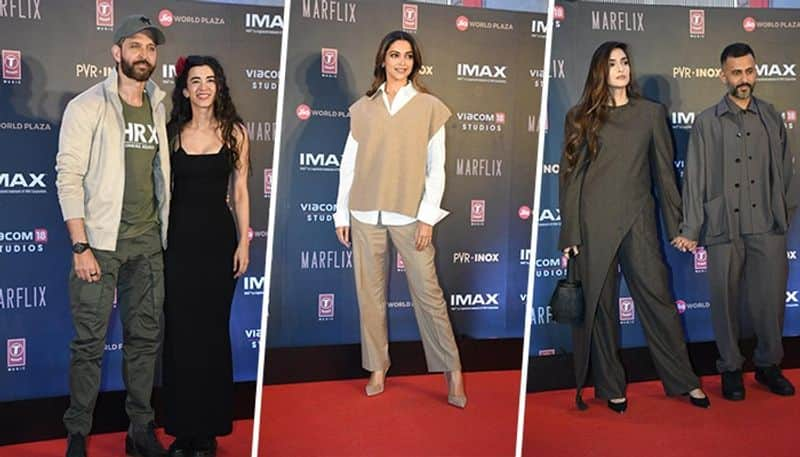 'Fighter' screening: Hrithik Roshan, Deepika Padukone, Saba Azad and others attend in style RKK