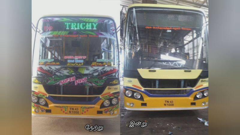 bus driver decorate the government bus in nilgiris district vel