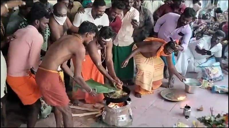 devotees did special prayer on thaipusam festival at balasubramaniar swami temple in thiruvannamalai vel