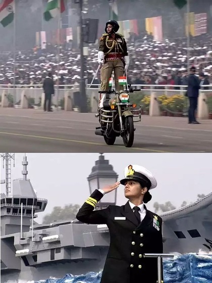 <p>रिपब्लिक डे परेड में कर्तव्यपथ पर असिस्टेंट कमांडेंट सीमा नाग ने मोटरसाइकिल पर ही सैल्यूट कर करिश्मा दिखाया।</p>
