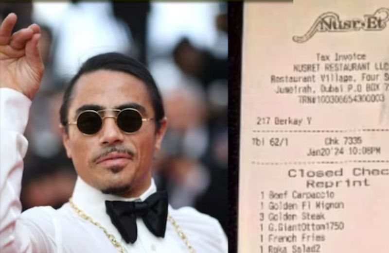 Salt Bae charges Rs 90 lakh bill for lavish meal in Dubai restaurant skr