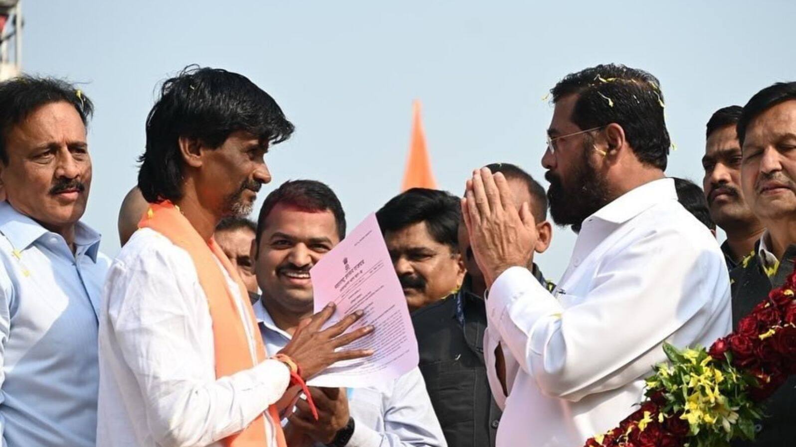 CM Eknath Shinde Manoj Jarange Patil 