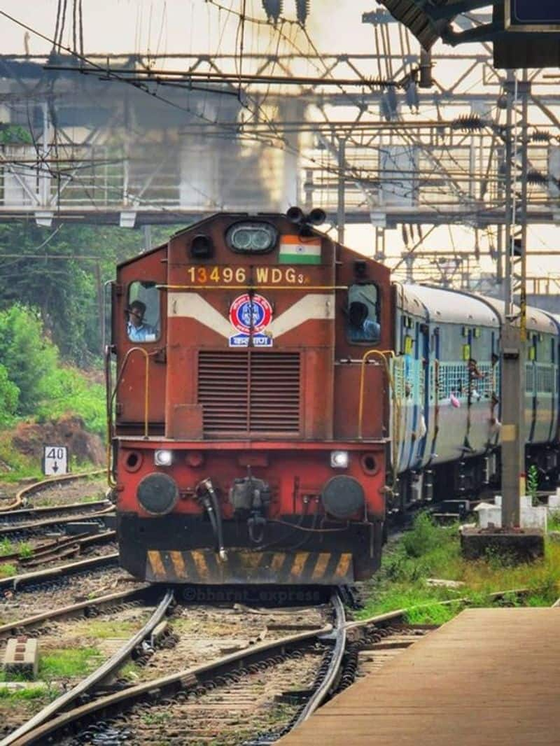 kanchausi railway station where one train stops in two city zkamn