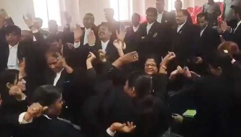 Jai Shri Ram Video of Rajasthan High Court lawyers dancing to 'Keejo Kesari Ke Laal' goes viral (WATCH) snt