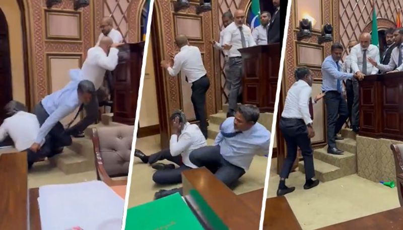 Turmoil in Muizzu's Maldives Chaos erupts in Maldives Parliament amid cabinet approval vote watch snt