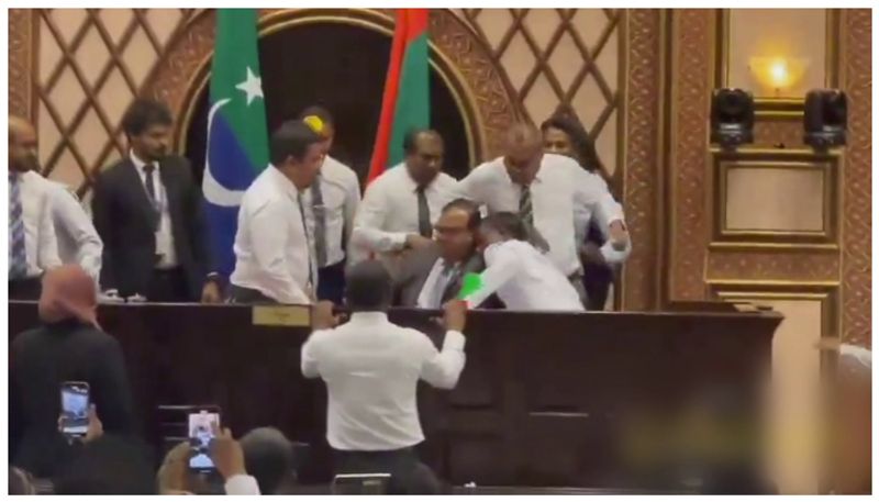 Unrest in Muizzu, Maldives: A physical fight breaks out in Parliament during a vote on cabinet approval-rag