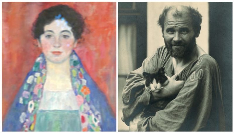 Portrait of Fraulein Lieser Gustav klimt's painting discovered in vienna after 100 years bkg