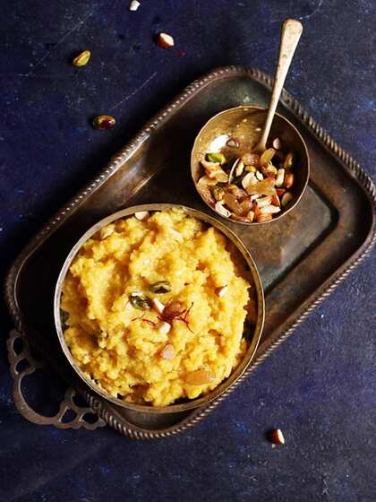 Step 2: Heat the Ghee and Roast the Semolina
