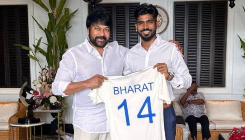 చిరంజీవికి ఇండియన్‌ క్రికెటర్‌ కేఎస్‌ భరత్‌ క్రేజీ గిఫ్ట్.. 