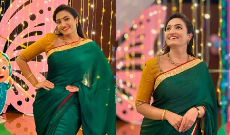 Actress Vaishnavi Gowda in Traditional comment, Fans comment Beautiful Seethamma Vin