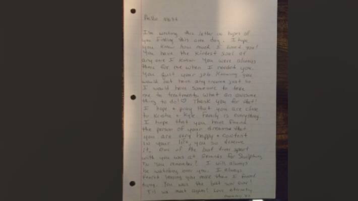 matt gald share mothers last letter
